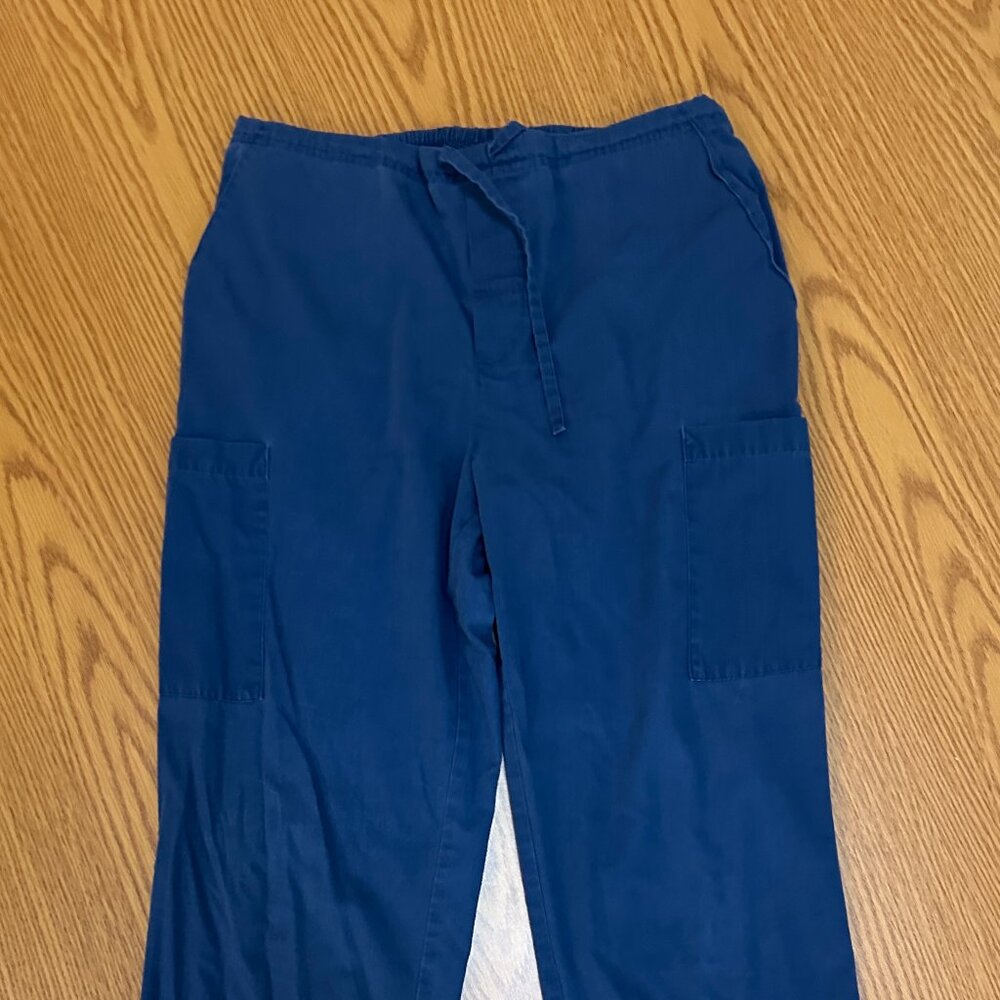 Dickies Navy Blue Multi-Pocket Cargo Scrub Pants - Small